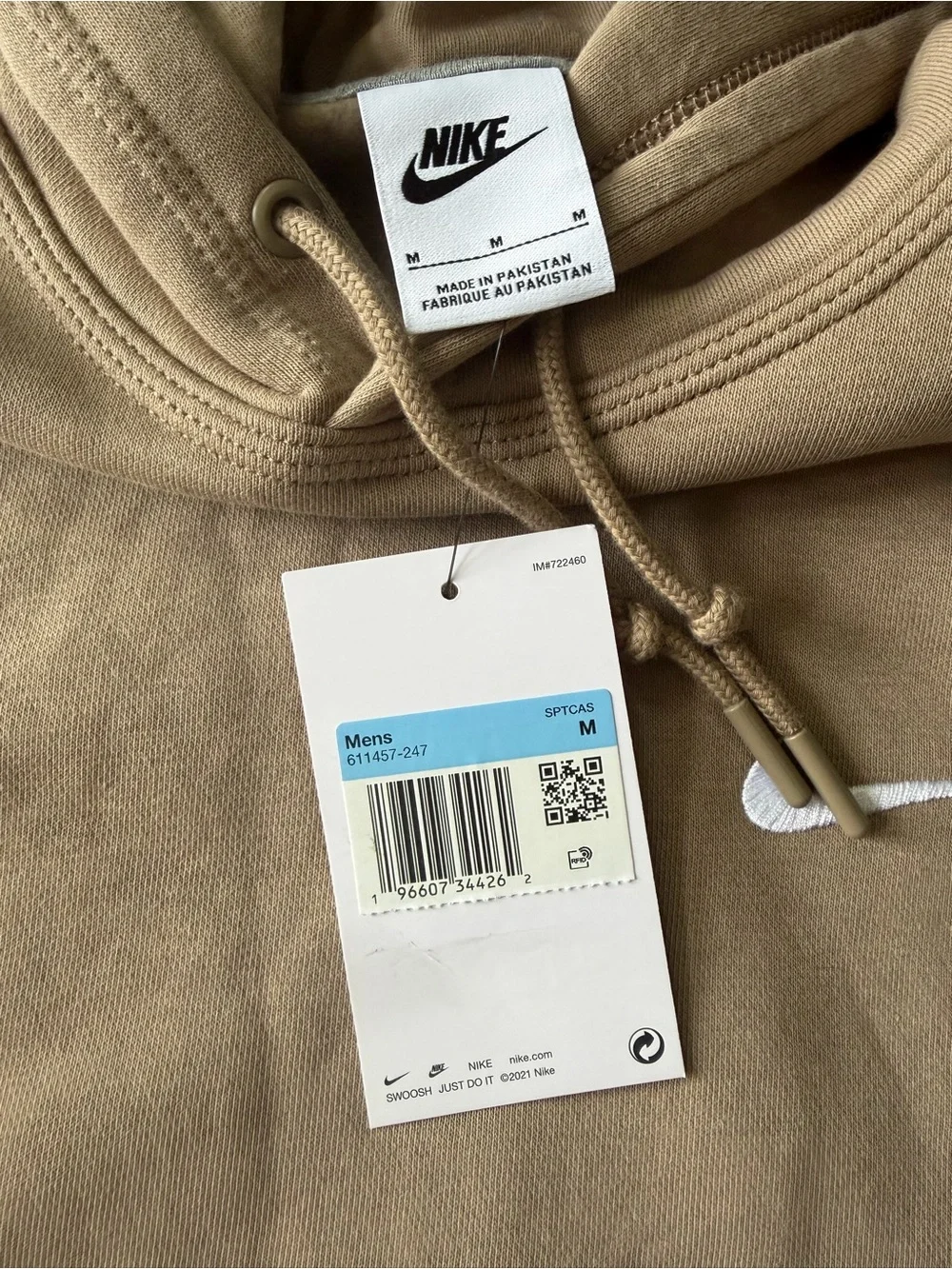 Nike Men’s Tan Pullover Hoodie